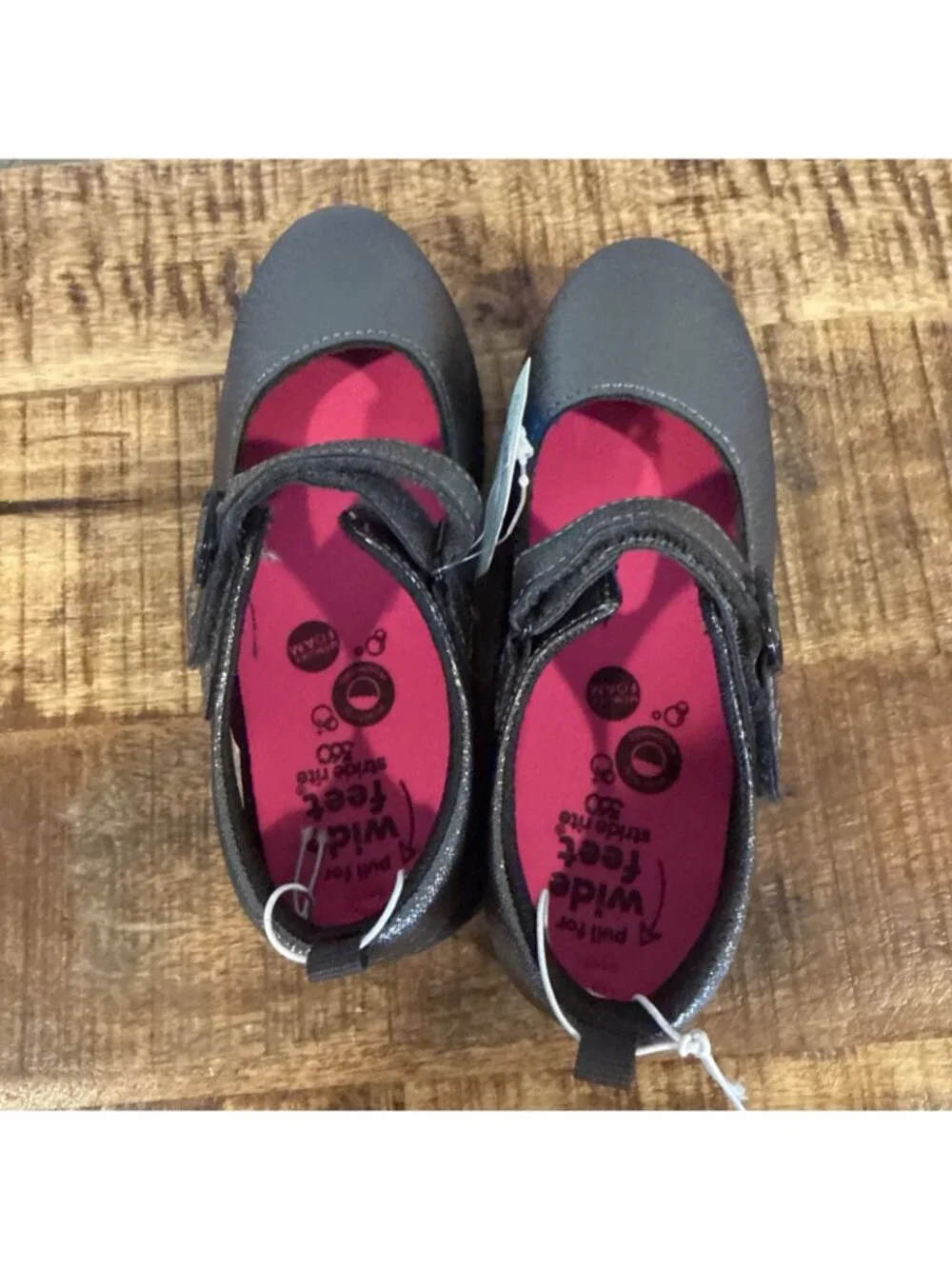 Stride Rite Little Kid Wednesday Gray Sparkle Mary Jane Shoes Sz 12 M NIB Pewter